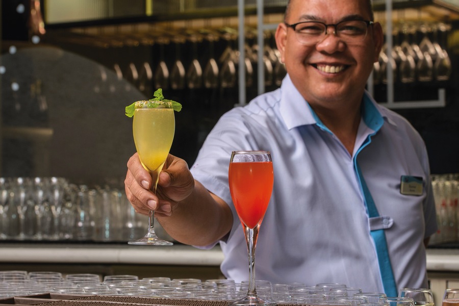 Marella Cruises Marella Explorer 2 Flutes Bartender Lifestyle ©Ben Waller 1.jpg